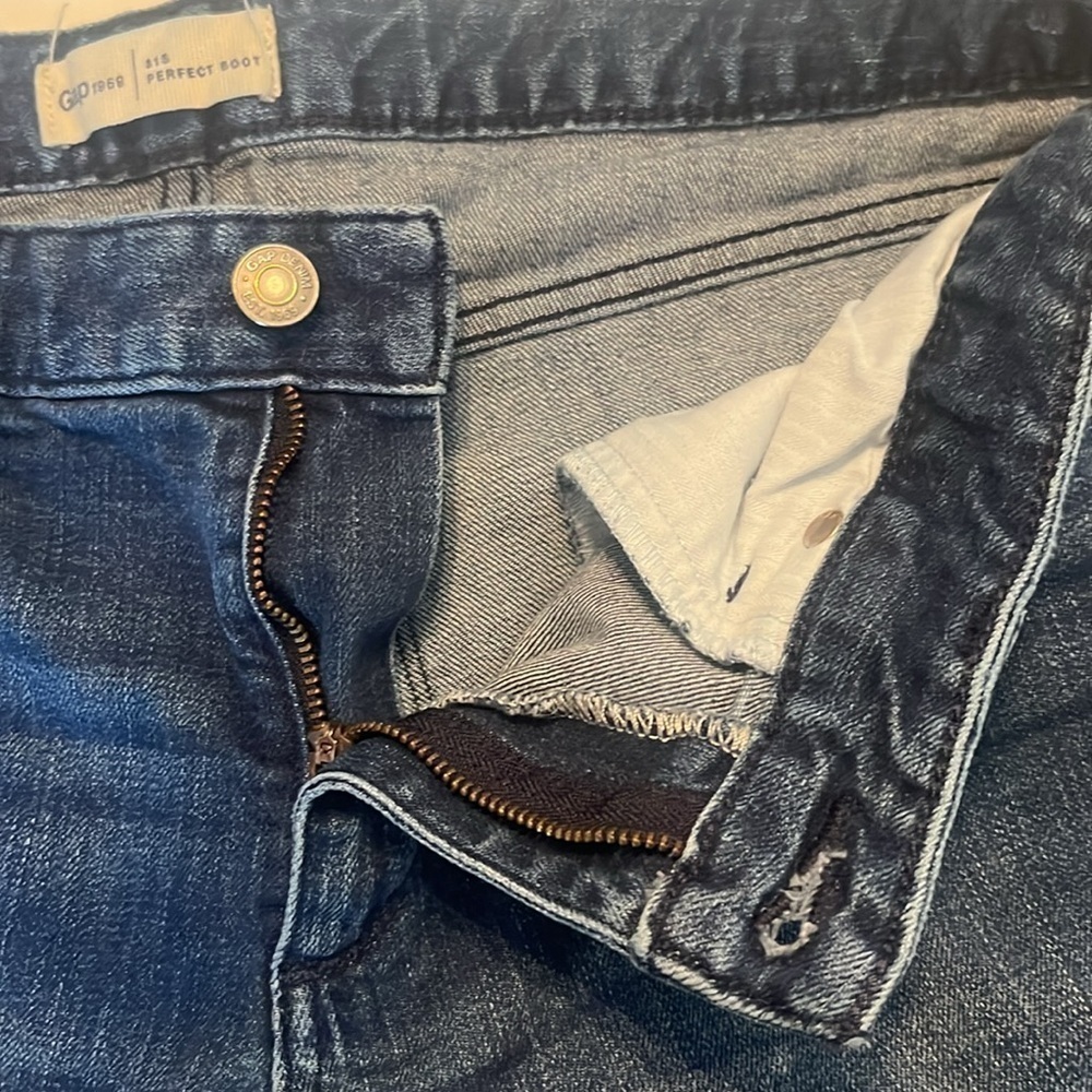 Gap 1969 Authentic Perfect Boot Dark Indigo Jeans… - image 6